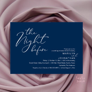 Invitation Dîner de répétition moderne la veille du mariage