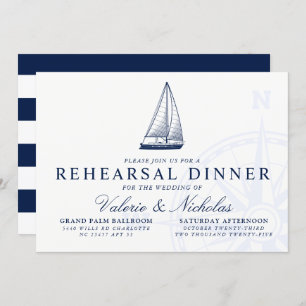 Invitation Dîner De Répétition Nautique À Thème
