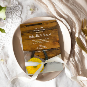 Invitation Dîner de répétition Occidentale en fer à cheval Ja