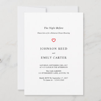 Invitation Dîner de répétition personnalisé