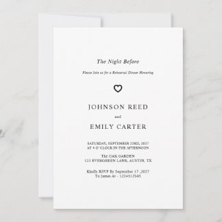 Invitation Dîner de répétition personnalisé