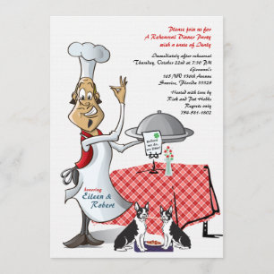 Invitation Dîner de répétition personnalisé Chef's Choice Fin