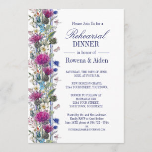 Invitation Dîner de répétition pour Mariage écossais de chard