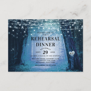Invitation Dîner de répétition pour Mariages forestiers encha
