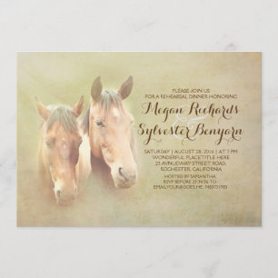 Invitation dîner de répétition pour un cheval de campagne rus
