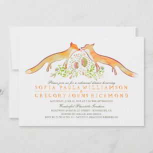 Invitation Dîner de répétition Rustic Woodland Fox