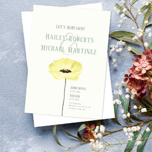 Invitation Dîner de répétition simple de pavot à noisette Inv