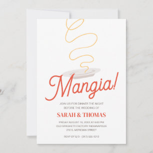 Invitation Dîner de répétition Spaghetti