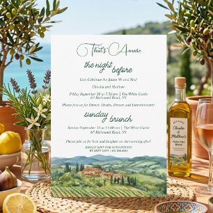 Invitation Dîner de répétition That's Amore & Brunch du diman