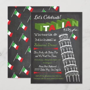 Invitation Dîner de répétition Tour de Pise Anniversaire