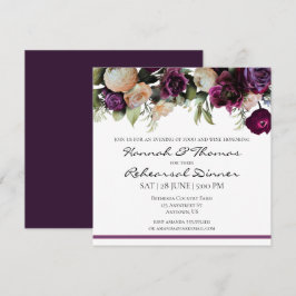 Invitation Dîner de répétition Vintage violette