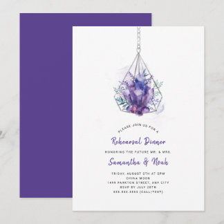 Invitation Dîner de répétition violet Invitations, violet