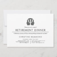 Dîner de retraite en psychologie | Style minimal