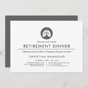 Invitation Dîner de retraite en pulmonologie Style minimal