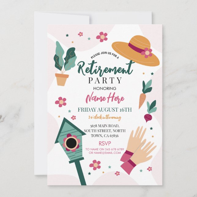 Invitation Dîner de retraite pour femmes (Devant)