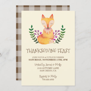 Invitation Dîner de Thanksgiving