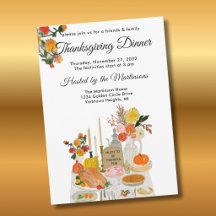 Dîner de Thanksgiving à la citrouille florale d'au