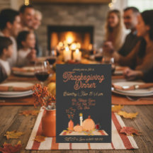 Dîner de Thanksgiving Arrière - plan noir moderne