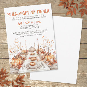 Invitation Dîner de Thanksgiving Dîner entre amis Fête de dîn