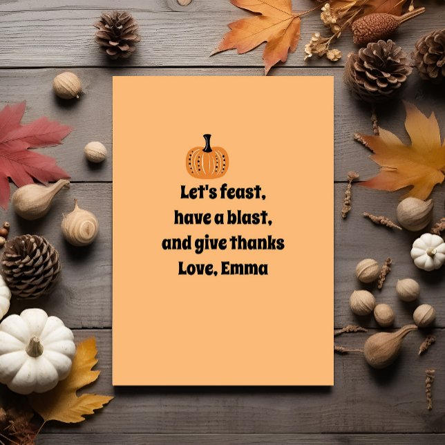 Invitation Dîner de Thanksgiving fantaisiste  (Créateur téléchargé)