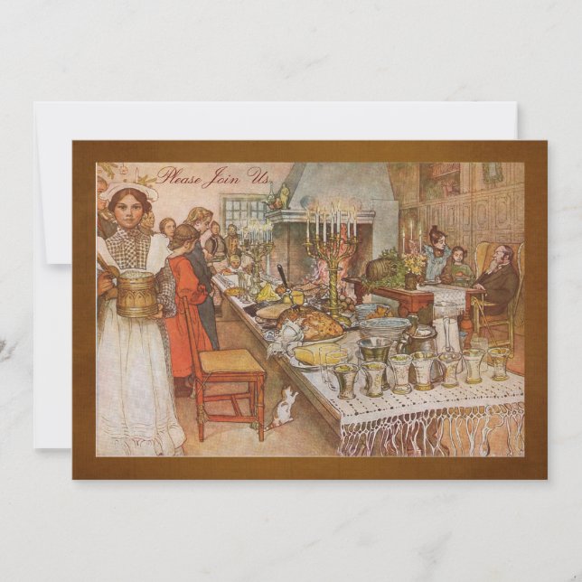 Invitation Dîner de vacances avec Carl Larsson (Devant)