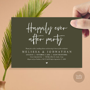 Invitation Dîner d'Elopement mariage, Heureusement toujours a