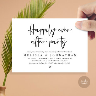 Invitation Dîner d'Elopement mariage, Heureusement toujours a