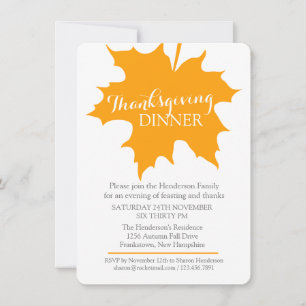 Invitation Dîner d'invitation à l'autruche d'automne