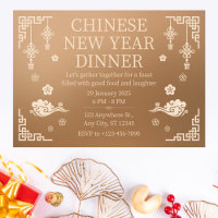 Dîner élégant de bronze pour le Nouvel An chinois