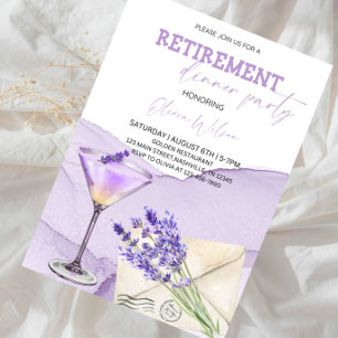 Invitation Dîner Élégant de Retraite - À la Retraite