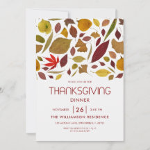 Dîner élégant de Thanksgiving aux feuilles d'autom