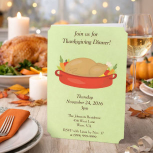 Invitation Dîner En Famille Thanksgiving