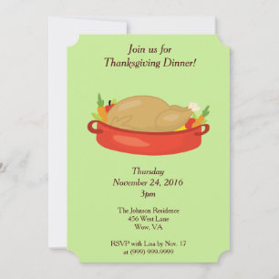 Invitation Dîner En Famille Thanksgiving