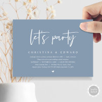 Dîner et danse mariage Elopement, Faisons la fête