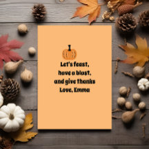 Dîner fantaisiste de Thanksgiving 