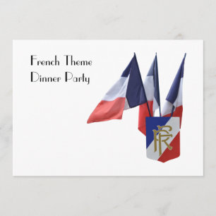 Invitation Dîner français de thème avec l'escargot