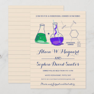 Invitation Dîner-Invitations de la répétition de chimie viole