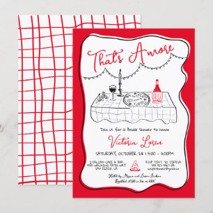 Invitation Dîner italien Pizza à la main