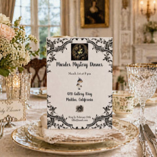 Invitation Dîner Mystère de Meurtre