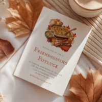 Dîner Potluck de Friendsgiving Rustique