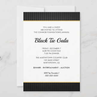 Invitation Dîner professionnel de gala en tenue de soirée