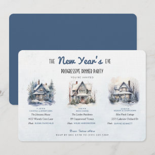 Invitation Dîner Progressif du Nouvel An de Winter Homes