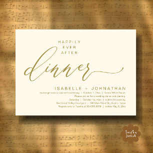 Invitation Dîner Romantique de Mariage Intime avec une Fin He