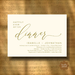 Invitation Dîner Romantique de Mariage Intime avec une Fin He