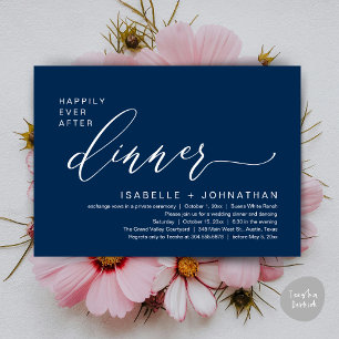 Invitation Dîner Romantique de Mariage Intime avec une Fin He