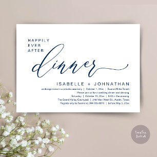 Invitation Dîner Romantique de Mariage Intime avec une Fin He