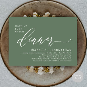 Invitation Dîner Romantique de Mariage Intime avec une Fin He