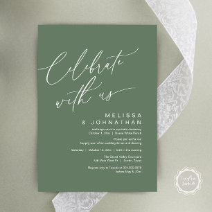 Invitation Dîner romantique Mariage, Célébrez avec nous