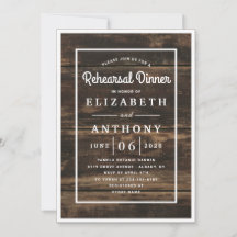 Dîner Rustic Simple Elegant Barn Wood Rehearer