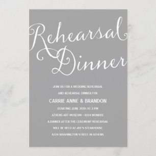 Invitation Dîner rustique classique de répétition de